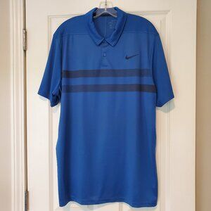 Nike Blue/Black Dri-Fit Golf Polo Shirt Mens XL - Excellent Condition